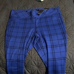 Torrid Blue Plaid Skinny Pants